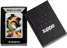Load image into Gallery viewer, Zippo Lighter - Customized Message on Trippy Travel Satin Chrome Pocket 46578
