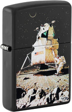 Load image into Gallery viewer, Zippo unisex-adult Space Lighters, Norman Rockwell Man on the Moon Black Matte
