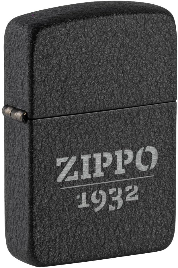 Zippo Lighter - Customized Message on 1941 Replica Black Crackle® Pocket 46567