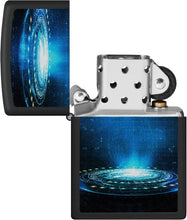 Load image into Gallery viewer, Zippo Black Light UFO Flame Design Black Matte Pocket Lighter

