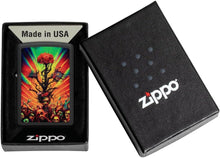 Load image into Gallery viewer, Zippo - Customized Message on Colorful Zombies Psychedelic - Black Matte 48956
