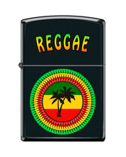 Load image into Gallery viewer, Zippo Lighter- Personalized Engrave Reggae Palms Black Matte #Z5470
