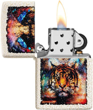 Load image into Gallery viewer, Zippo Psychedelic Tiger Design Mercury Glass Pocket Lighter
