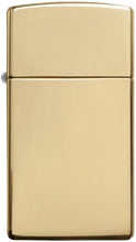 Load image into Gallery viewer, Zippo Lighter- Personalized Engrave on Slim Size Polish Brass #1654B
