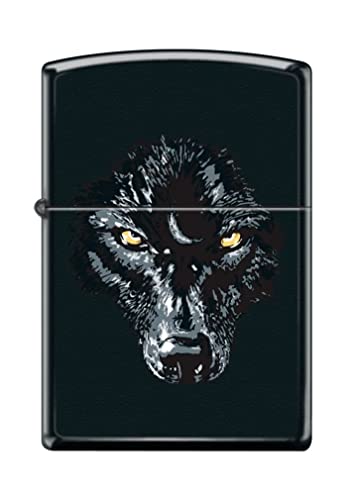 Zippo Lighter- Personalized Message Wolf WolvesZippo Lighter Black Wolf #Z5003