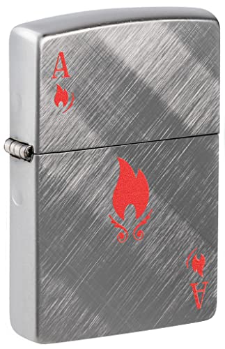 Zippo Lighter- Personalized Engrave Ace of SpadesZippo Ace of Flames #48451