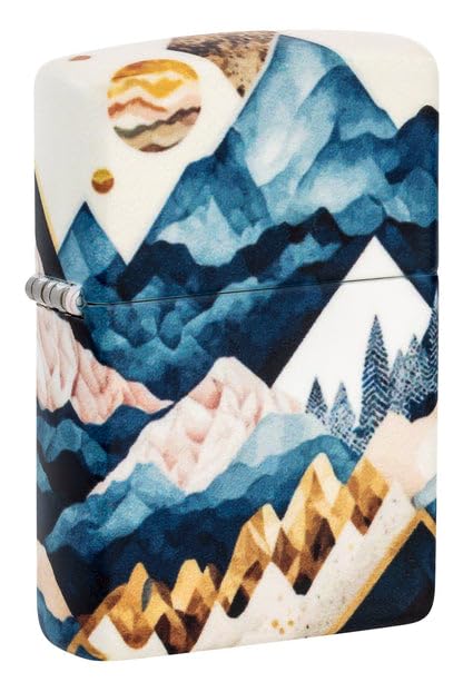 Zippo Lighter - Custom Engraved with Your Message for Mountain Collage Design 540 Matte Pocket Lighter 46262