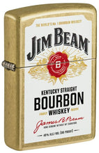 Load image into Gallery viewer, Zippo Lighter - Custom Engraved with Your Message for Jim Beam Label Design Regular Street Brass Pocket Lighter 46305
