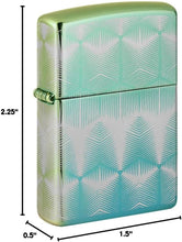Load image into Gallery viewer, Zippo Pattern 360 Design High Polish Teal Pocket Lighter
