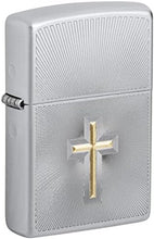 Load image into Gallery viewer, Zippo Lighter- Personalized Engrave Cross Design Two Tone Cross #48581
