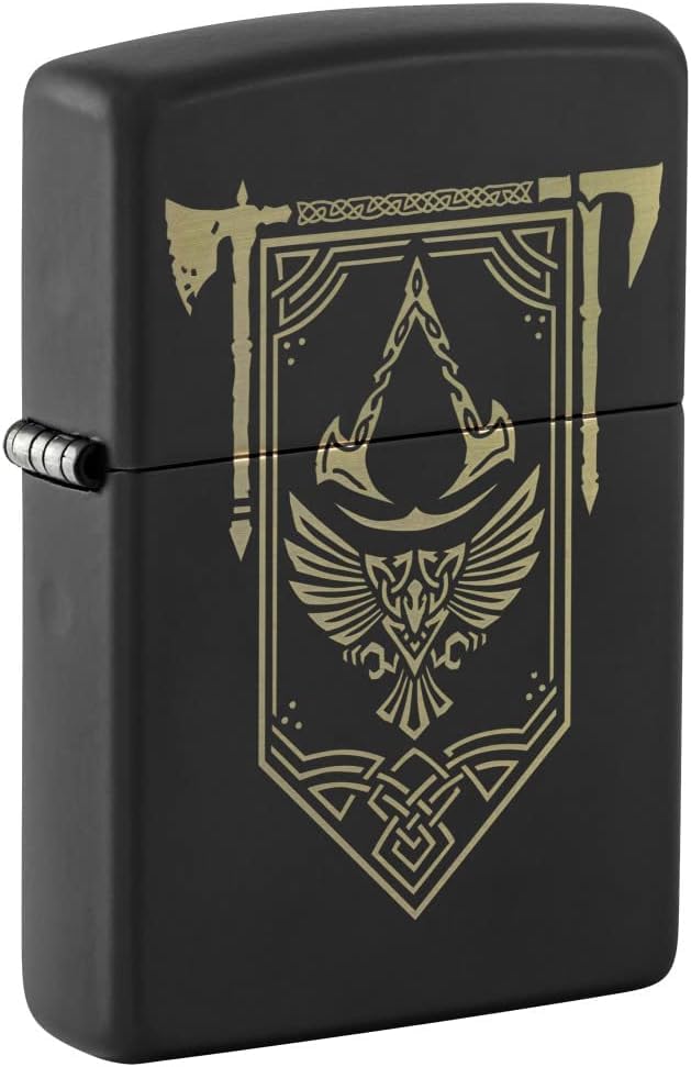 Zippo Lighter - Customized Message on for Assassins Creed , - Black Matte 48669