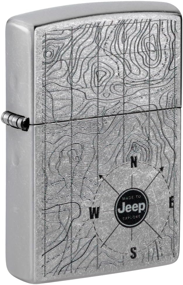 Zippo Lighter - Personalized Custom Message Engraved on Backside for Jeep, Made to Explore Windproof Pocket Lighter (Jeep 48765)