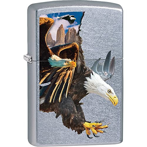 Zippo Lighter- Personalized Engrave Americana Eagle Prey USA Flag #Z1013