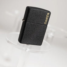 Load image into Gallery viewer, Zippo Lighter - Customized Message on Classic Black Crackle Logo Pocket 236ZL
