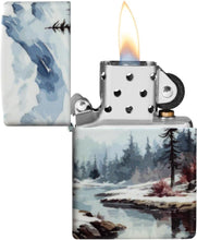 Load image into Gallery viewer, Zippo Lighter - Customized Message Frozen Valley 540 Matte Pocket Lighter 46702
