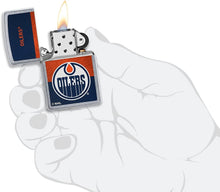Load image into Gallery viewer, Zippo 2021 NHL Edmonton Oilers Street Chrome Pocket Lighter
