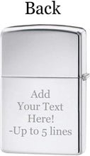Load image into Gallery viewer, Zippo Lighter- Personalized Engrave for Jack Daniel&#39;s High Polish Chrome 250JD
