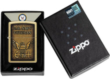 Load image into Gallery viewer, Zippo - Customized Message on United States Navy® Street Brass Pocket 46489
