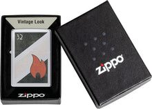 Load image into Gallery viewer, Zippo 32 Flame Design Vintage High Polish Chrome Pocket Lighter
