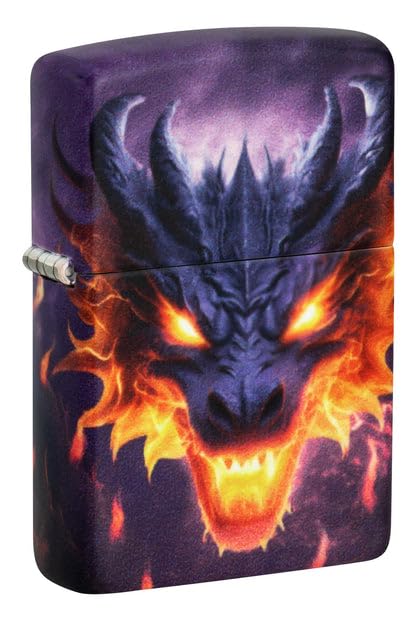 Zippo Lighter - Custom Engraved with Your Message for Glowing Dragon Design 540 Color Glow in The Dark Pocket Lighter 46251