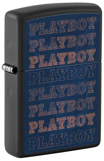 Zippo Lighter - Custom Engraved with Your Message for Black Light Rabbit Design Black Matte Pocket Lighter 46272
