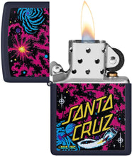 Load image into Gallery viewer, Zippo Santa Cruz Outer Space Galaxy Design Navy Matte Pocket Lighter
