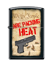 Load image into Gallery viewer, Zippo Lighter- Constitution 2Nd Amendment Black Matte Windproof Lighter #Z5523
