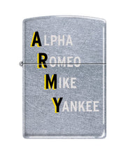 Load image into Gallery viewer, Zippo Lighter -for U.S. Army USA Alpha Romeo Mike Yankee United States #Z5364
