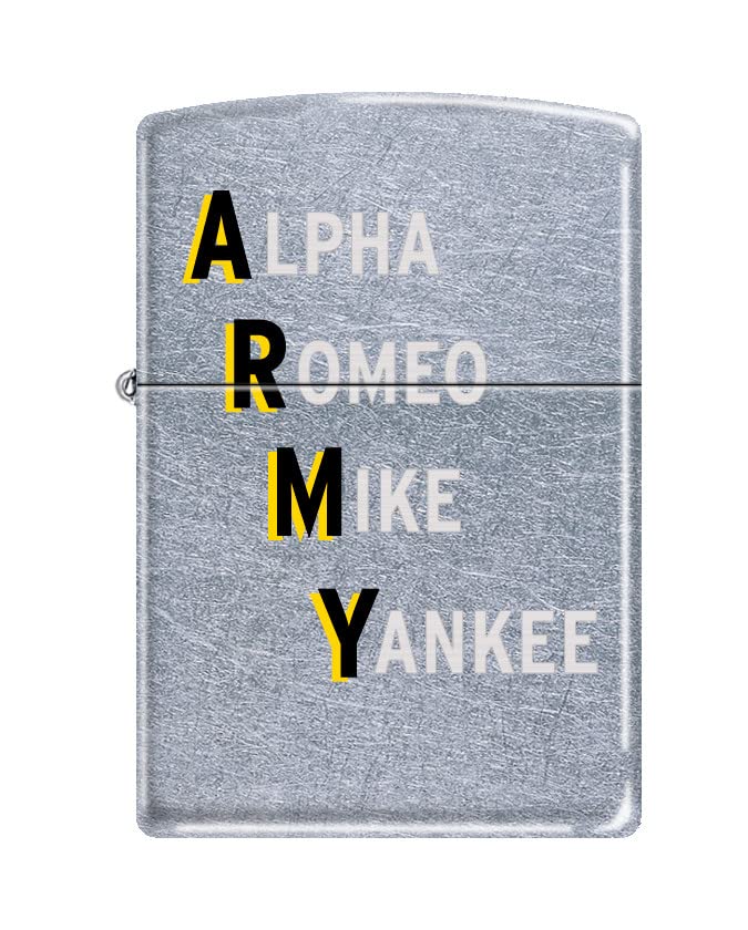 Zippo Lighter -for U.S. Army USA Alpha Romeo Mike Yankee United States #Z5364