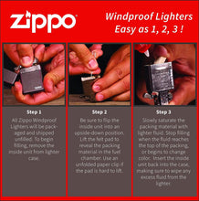 Load image into Gallery viewer, Zippo Lighter- Personalized Message for Cigars Cuban Design Satin Chrome #Z5123
