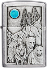Load image into Gallery viewer, Zippo Lighter- Personalized Engrave Wolf WolvesZippo Lighter 49295 #49295
