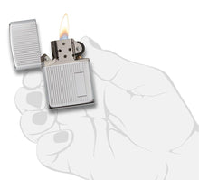 Load image into Gallery viewer, Zippo Lighter - Personalized Custom Message Engrave Chrome Windproof Lighter High Polish Chrome Engine Turned 350
