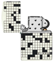 Load image into Gallery viewer, Zippo Lighter - Custom Engraved with Your Message for Crossword Design 540 Color Glow in The Dark Pocket Lighter 46285
