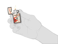 Load image into Gallery viewer, Zippo Lighter - Personalized Customize Message Engrave on Backside for Zippo Brand Design Logo Lighter (Slim Artwork 1950s 48396)
