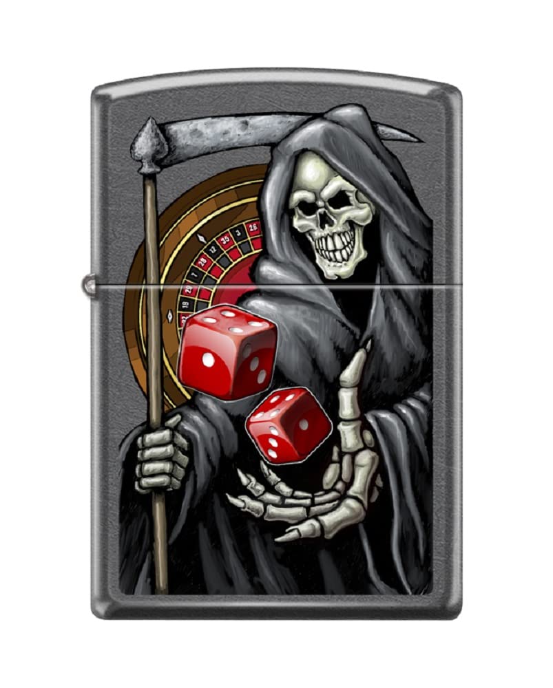 Personalized Custom Message Engraved on Back Ace of Spades Zippo Windproof Lighter (Reaper Dice #Z6029)
