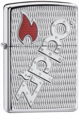Zippo Lighter- Personalized Engrave Bolted Deep Carved Armor Case 20991