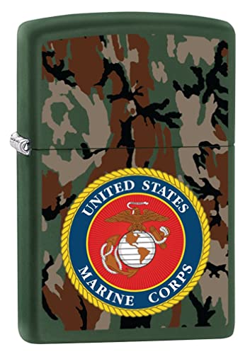 Zippo Lighter- Personalized for United States USMC Camouflage Green #Z5013