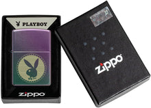 Load image into Gallery viewer, Zippo Playboy Engraved Rabbit Head Iridescent Pocket Lighter
