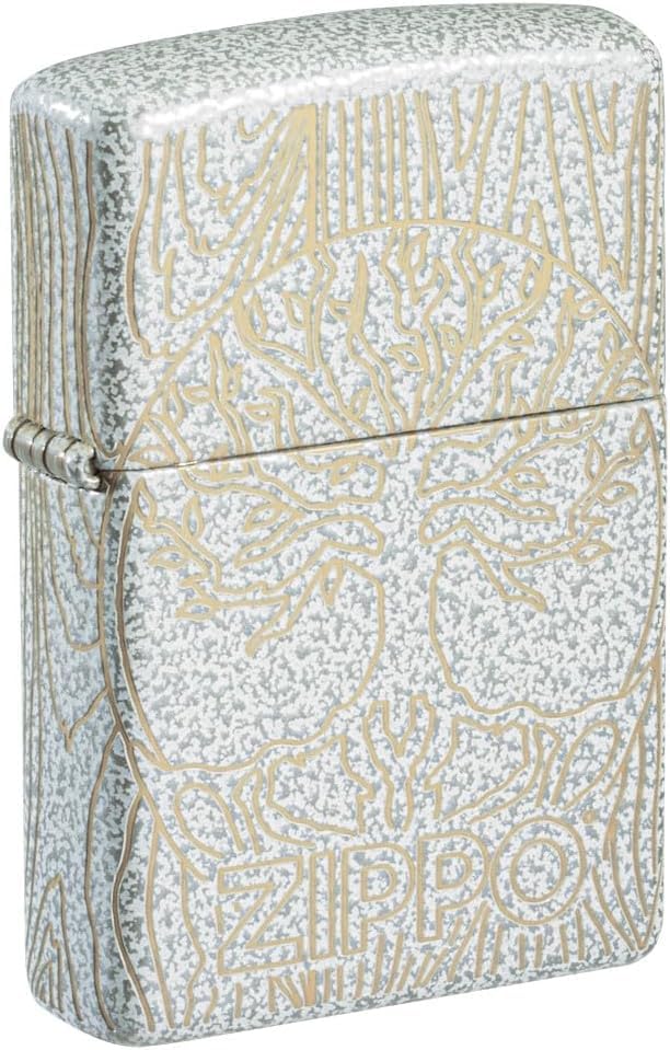 Zippo - Customized Message on Tree of Life Woodgrain Glacier Pocket 46697