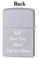 Load image into Gallery viewer, Zippo Lighter - Personalized Custom Message Engraved on Backside for Ford Oval Logo Satin Chrome #Z5012
