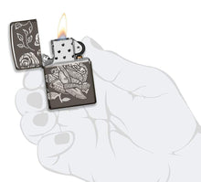 Load image into Gallery viewer, Zippo Lighter- Personalized Engrave Blossoms Flower Rose and Currency 49156
