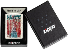 Load image into Gallery viewer, Zippo Lighter- Personalized US Patriotic US Flag and Statue of Liberty 49782
