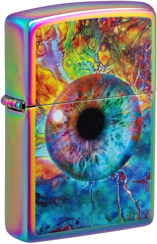 Zippo Lighter - Customized Message Spacey Eye Multi Color Pocket Lighter 46431