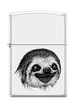 Load image into Gallery viewer, Zippo Lighter- Personalized Message for Sloth Face Cute White Matte #Z5248
