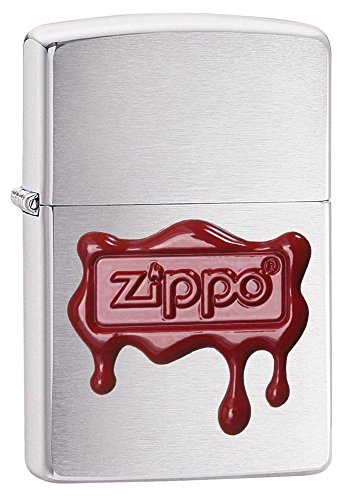 Zippo Lighter- Personalized Message Engrave Red Wax SealZippo Logo #29492