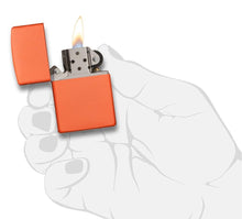 Load image into Gallery viewer, Zippo Lighter – Personalized Custom Message Engraved Windproof Classic Pocket Lighter Orange Matte
