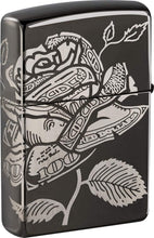 Load image into Gallery viewer, Zippo Lighter- Personalized Engrave Blossoms Flower Rose and Currency 49156
