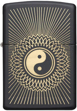 Load image into Gallery viewer, Zippo Yin Yang 2 Black Matte Pocket Lighter

