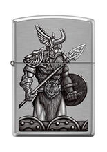 Load image into Gallery viewer, Zippo Lighter- Personalized Message for Odin Viking Norse Brushed Chrome #Z5244
