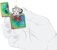 Load image into Gallery viewer, Zippo Rose Snake Tattoo Design Multi Color Pocket Lighter
